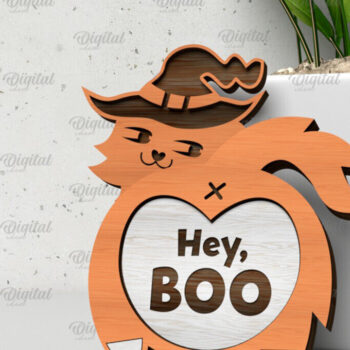 Intra απο ξύλο plywood 3mm-4mm πάχος - Πακέτο κοπής με λέιζερ Cute Cats. Γάτες  Δίασταση 30x20 cm INTRAFABR-105065748 - Image 2