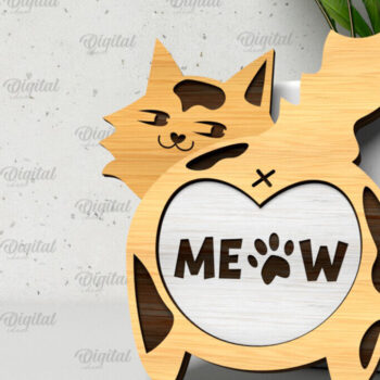 Intra απο ξύλο plywood 3mm-4mm πάχος - Πακέτο κοπής με λέιζερ Cute Cats. Γάτες  Δίασταση 30x20 cm INTRAFABR-105065748 - Image 11