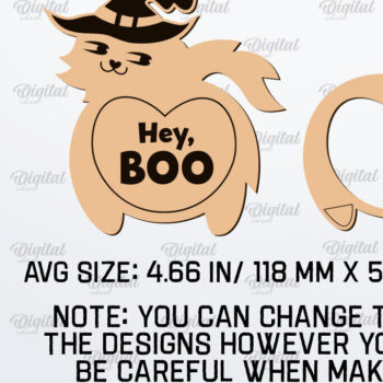 Intra απο ξύλο plywood 3mm-4mm πάχος - Πακέτο κοπής με λέιζερ Cute Cats. Γάτες  Δίασταση 30x20 cm INTRAFABR-105065748 - Image 12