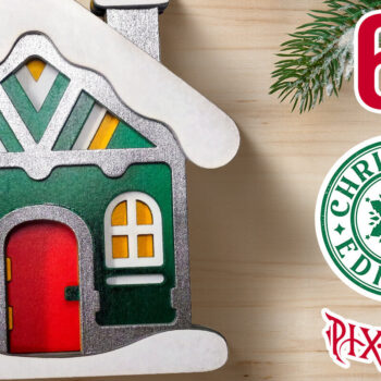 Intra απο ξύλο plywood 3mm-4mm πάχος - Χαριτωμένο χριστουγεννιάτικο σπίτι Δίασταση 20x25 cm INTRAFABR-30088058 - Image 8