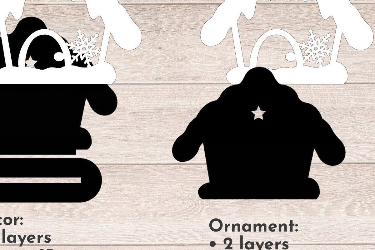 Intra απο ξύλο plywood 3mm-4mm πάχος - Χαριτωμένο χριστουγεννιάτικο στολίδι σπιτιών 3D με στρώσεις Δίασταση 6x6 cm INTRAFABR-38054899