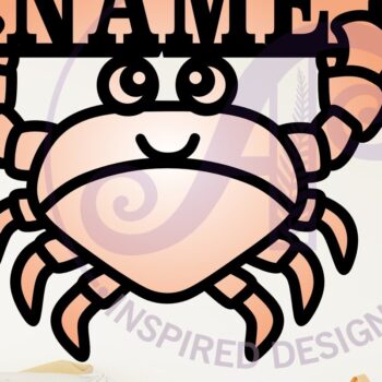 Intra απο ξύλο plywood 3mm-4mm πάχος - Χαριτωμένο καβούρι που κρατά το όνομα  Laser Δίασταση 30x20 cm INTRAFABR-115398380 - Image 2