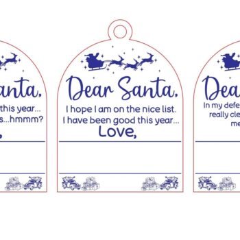 Intra απο ξύλο plywood 3mm-4mm πάχος - Χαριτωμένο προσαρμόσιμο στολίδι Αγαπητέ Άγιο Βασίλη Δίασταση 6x6 cm INTRAFABR-111375144 - Image 4