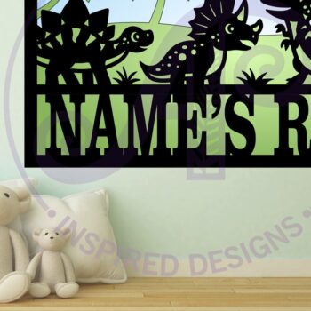 Intra απο ξύλο plywood 3mm-4mm πάχος - Χαριτωμένο σχέδιο ονόματος δεινοσαύρου σε στρώσεις Δίασταση 30x20 cm INTRAFABR-100651077 - Image 2