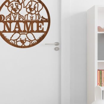 Intra απο ξύλο plywood 3mm-4mm πάχος - Cute Dog Name Sin Laser Cut Δίασταση 30x20 cm INTRAFABR-74901370 - Image 2