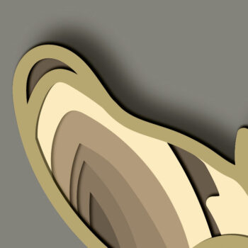 Intra απο ξύλο plywood 3mm-4mm πάχος - Cute Donkey Multilayer /3D Layered Δίασταση 30x20 cm INTRAFABR-64564540 - Image 9