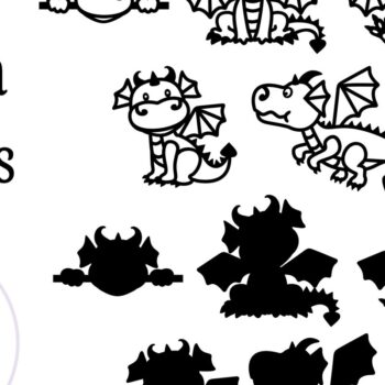 Intra απο ξύλο plywood 3mm-4mm πάχος - Cute Dragon Laser Cut File 5 Shapes Δίασταση 30x20 cm INTRAFABR-75288087 - Image 2