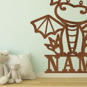 Intra απο ξύλο plywood 3mm-4mm πάχος - Cute Dragon Name Sin  Laser Cut Art Δίασταση 30x20 cm INTRAFABR-75283534