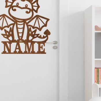 Intra απο ξύλο plywood 3mm-4mm πάχος - Cute Dragon Name Sin Laser Cut Art Δίασταση 30x20 cm INTRAFABR-75283534 - Image 3