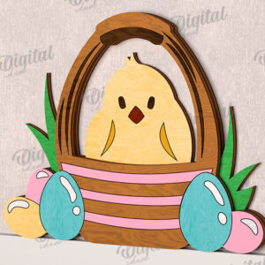 Intra απο ξύλο plywood 3mm-4mm πάχος - Χαριτωμένο πασχαλινό ντεκόρ τοίχου με λέιζερ Δίασταση 15x15 cm INTRAFABR-115898109