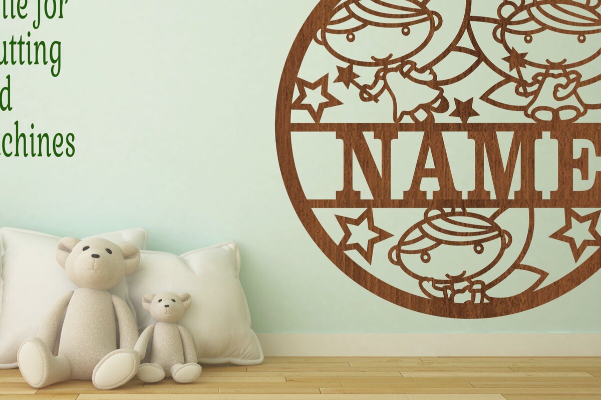 Intra απο ξύλο plywood 3mm-4mm πάχος - Cute Fairies Name  Cut file Δίασταση 30x20 cm INTRAFABR-68783439