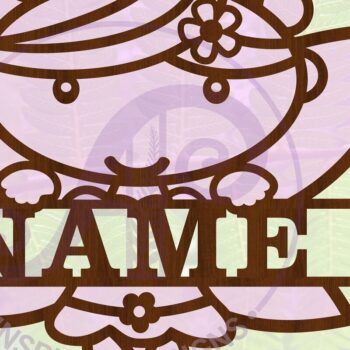 Intra απο ξύλο plywood 3mm-4mm πάχος - Cute Fairy Name 2 Layer Cutfile Δίασταση 30x20 cm INTRAFABR-68780154 - Image 1