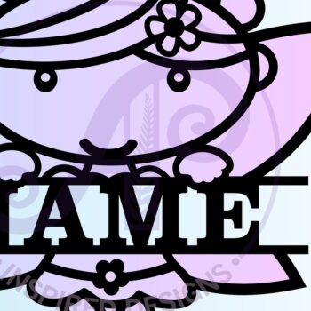 Intra απο ξύλο plywood 3mm-4mm πάχος - Cute Fairy Name 2 Layer Cutfile Δίασταση 30x20 cm INTRAFABR-68780154 - Image 3