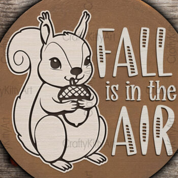 Intra απο ξύλο plywood 3mm-4mm πάχος - Χαριτωμένο φθινοπωρινό φθινοπωρινό σημάδι πόρτας  Δίασταση 30x20 cm INTRAFABR-105308296 - Image 1