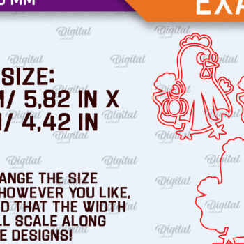 Intra απο ξύλο plywood 3mm-4mm πάχος - Πακέτο LaserCut Cute Farm Animal Ghosts Δίασταση 30x20 cm INTRAFABR-106947645 - Image 2