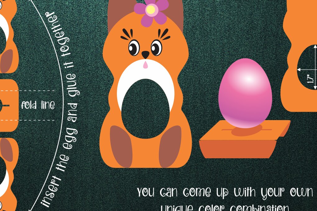 Intra απο ξύλο plywood 3mm-4mm πάχος - Cute Fox - Αυγοθήκη σοκολάτας Δίασταση 30x20 cm INTRAFABR-8302113