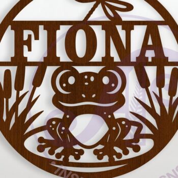 Intra απο ξύλο plywood 3mm-4mm πάχος - Ονομασία  Laser με θέμα το χαριτωμένο βάτραχο Δίασταση 30x20 cm INTRAFABR-119275703 - Image 1