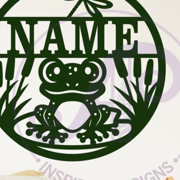 Intra απο ξύλο plywood 3mm-4mm πάχος - Ονομασία  Laser με θέμα το χαριτωμένο βάτραχο Δίασταση 30x20 cm INTRAFABR-119275703 - Image 2