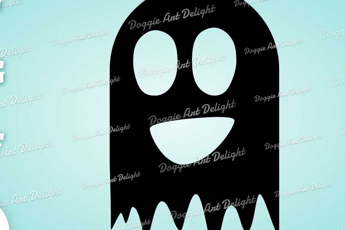 Intra απο ξύλο plywood 3mm-4mm πάχος - Cute Ghost  Clipart Halloween Cut Δίασταση 15x15 cm INTRAFABR-78710392