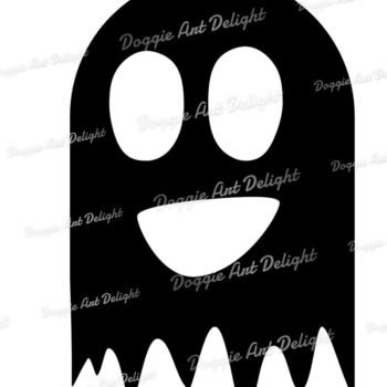Intra απο ξύλο plywood 3mm-4mm πάχος - Cute Ghost Clipart Halloween Cut Δίασταση 15x15 cm INTRAFABR-78710392 - Image 2
