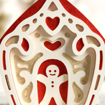 Intra απο ξύλο plywood 3mm-4mm πάχος - Χαριτωμένο Gingerbread House 3D Layered  Δίασταση 20x25 cm INTRAFABR-19712886 - Image 3