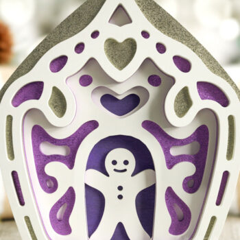 Intra απο ξύλο plywood 3mm-4mm πάχος - Χαριτωμένο Gingerbread House 3D Layered  Δίασταση 20x25 cm INTRAFABR-19712886 - Image 5