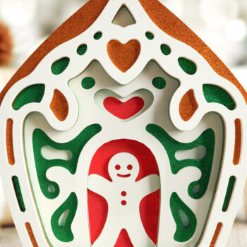Intra απο ξύλο plywood 3mm-4mm πάχος - Χαριτωμένο Gingerbread House 3D Layered  Δίασταση 20x25 cm INTRAFABR-19712886 - Image 7