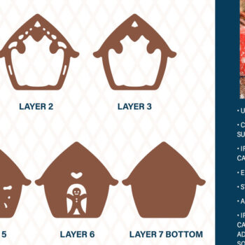 Intra απο ξύλο plywood 3mm-4mm πάχος - Χαριτωμένο Gingerbread House 3D Layered  Δίασταση 20x25 cm INTRAFABR-19712886 - Image 8