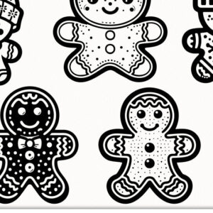 Intra απο ξύλο plywood 3mm-4mm πάχος - Χαριτωμένο Gingerbread  Bundle DXF, PNG Δίασταση 4x4 cm INTRAFABR-86058452