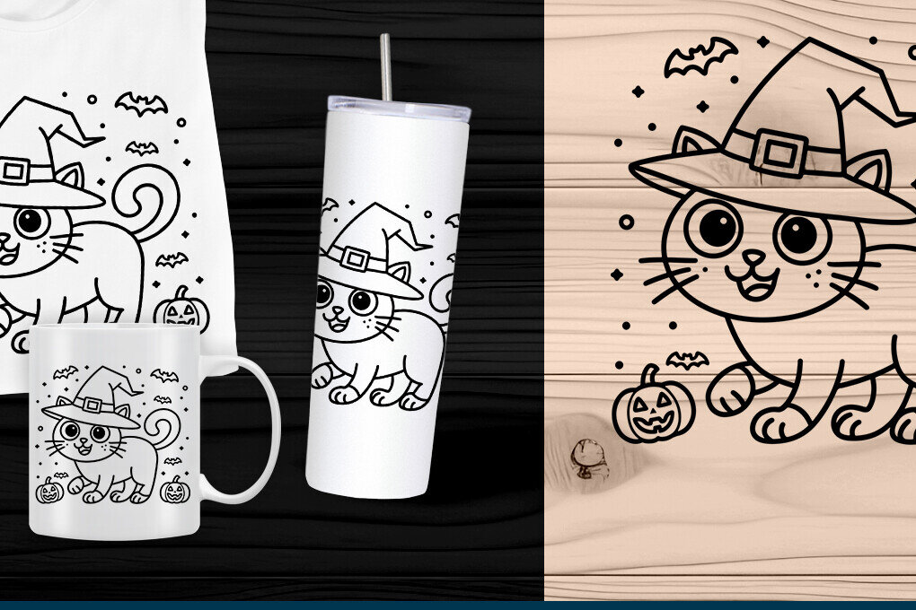 Intra απο ξύλο plywood 3mm-4mm πάχος - Χαριτωμένο  αποκοπής λέιζερ για αποκριάτικες γάτες  Δίασταση 4x4 cm INTRAFABR-107510413