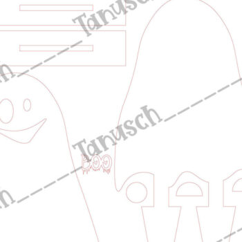 Intra απο ξύλο plywood 3mm-4mm πάχος - Χαριτωμένο Halloween Ghost Standing Decor  Δίασταση 6x6 cm INTRAFABR-78190294 - Image 3