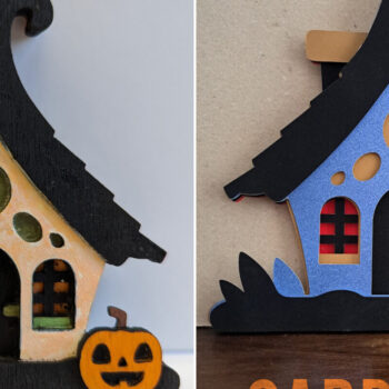 Intra απο ξύλο plywood 3mm-4mm πάχος - Χαριτωμένο Halloween House V1 | 3D Layered  Δίασταση 4x4 cm INTRAFABR-99559931 - Image 4