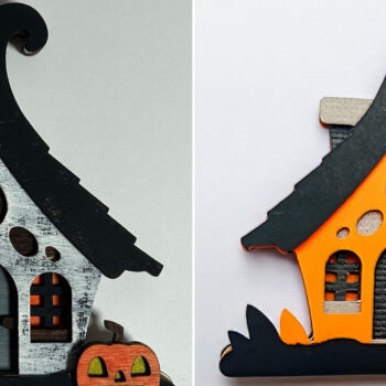 Intra απο ξύλο plywood 3mm-4mm πάχος - Χαριτωμένο Halloween House V1 | 3D Layered  Δίασταση 4x4 cm INTRAFABR-99559931 - Image 5