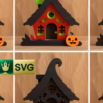 Intra απο ξύλο plywood 3mm-4mm πάχος - Χαριτωμένο Halloween House V1 | 3D Layered  Δίασταση 4x4 cm INTRAFABR-99559931 - Image 10