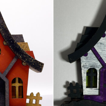 Intra απο ξύλο plywood 3mm-4mm πάχος - Χαριτωμένο Halloween House V2 | 3D Layered  Δίασταση 4x4 cm INTRAFABR-99560358 - Image 5