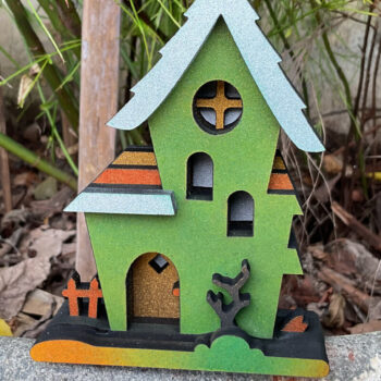 Intra απο ξύλο plywood 3mm-4mm πάχος - Χαριτωμένο Halloween House V3 | 3D Layered  Δίασταση 4x4 cm INTRAFABR-99560934 - Image 2