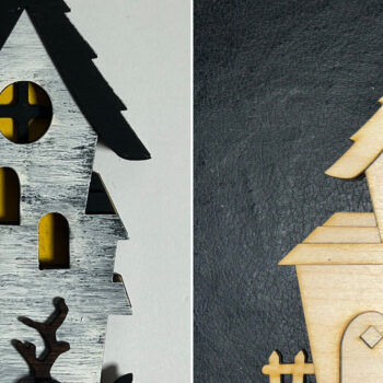 Intra απο ξύλο plywood 3mm-4mm πάχος - Χαριτωμένο Halloween House V3 | 3D Layered  Δίασταση 4x4 cm INTRAFABR-99560934 - Image 4