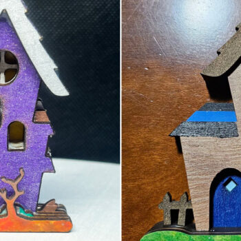 Intra απο ξύλο plywood 3mm-4mm πάχος - Χαριτωμένο Halloween House V3 | 3D Layered  Δίασταση 4x4 cm INTRAFABR-99560934 - Image 7