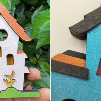 Intra απο ξύλο plywood 3mm-4mm πάχος - Χαριτωμένο Halloween House V3 | 3D Layered  Δίασταση 4x4 cm INTRAFABR-99560934 - Image 9