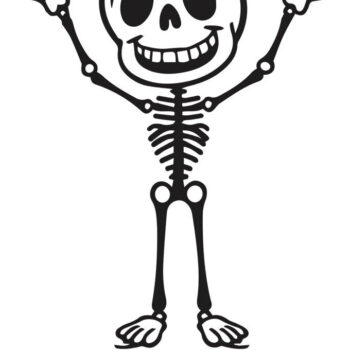 Intra απο ξύλο plywood 3mm-4mm πάχος - Χαριτωμένο  αποκοπής  Skeleton Halloween Δίασταση 15x15 cm INTRAFABR-77423064 - Image 1