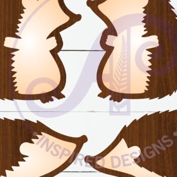Intra απο ξύλο plywood 3mm-4mm πάχος - Cute Hedgehogs, Laser Cut File Δίασταση 30x20 cm INTRAFABR-118111950 - Image 2