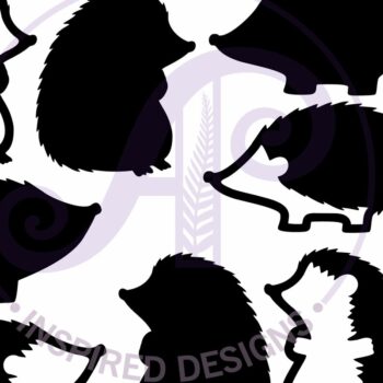 Intra απο ξύλο plywood 3mm-4mm πάχος - Cute Hedgehogs, Laser Cut File Δίασταση 30x20 cm INTRAFABR-118111950 - Image 4