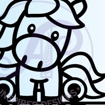 Intra απο ξύλο plywood 3mm-4mm πάχος - Cute Horse Name Cut File Δίασταση 30x20 cm INTRAFABR-69273974 - Image 3