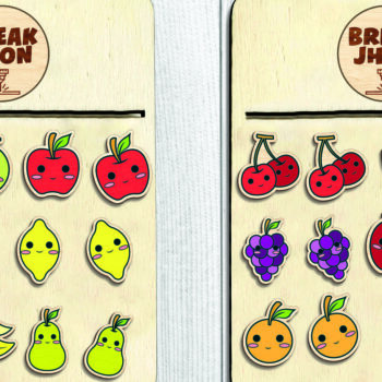 Intra απο ξύλο plywood 3mm-4mm πάχος - Χαριτωμένα σκουλαρίκια Kawaii Fruit Stud Δίασταση 3x3 cm INTRAFABR-94853233 - Image 1