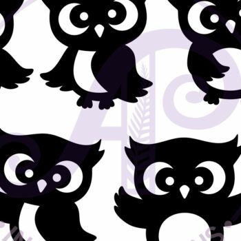 Intra απο ξύλο plywood 3mm-4mm πάχος - Cute Little Owls Silhouette Δίασταση 30x20 cm INTRAFABR-121305802 - Image 4