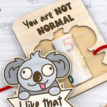 Intra απο ξύλο plywood 3mm-4mm πάχος - Πακέτο κοπής λέιζερ Cute Money Holders Δίασταση 30x20 cm INTRAFABR-108960415 - Image 1