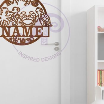 Intra απο ξύλο plywood 3mm-4mm πάχος - Χαριτωμένα ζώα του ωκεανού όνομα επιτοίχιας τέχνης Δίασταση 40x50 cm INTRAFABR-115525748 - Image 3