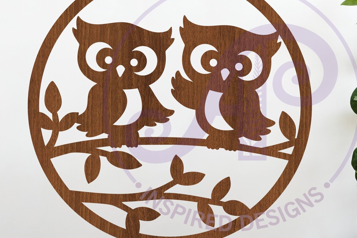 Intra απο ξύλο plywood 3mm-4mm πάχος - Χαριτωμένη επιγραφή κουκουβάγιας, διανυσματικό  υ  Δίασταση 30x20 cm INTRAFABR-120882613