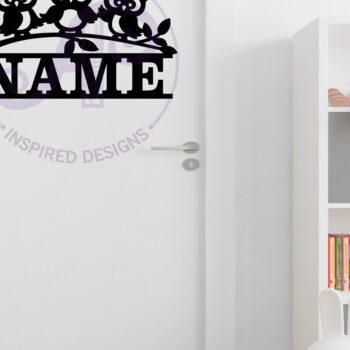 Intra απο ξύλο plywood 3mm-4mm πάχος - Cute Owls Name κοπής με λέιζερ Δίασταση 30x20 cm INTRAFABR-120932983 - Image 4