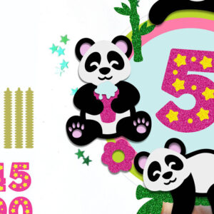 Intra απο ξύλο plywood 3mm-4mm πάχος - Χαριτωμένο Panda Cake Topper 3D  Δίασταση 20x20 cm INTRAFABR-119725964